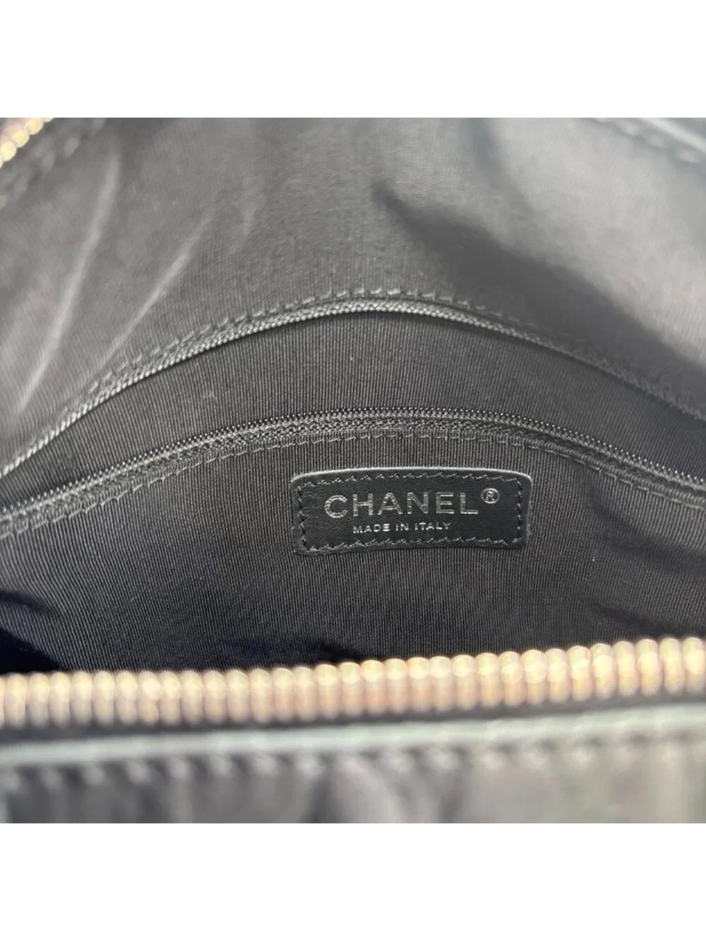 Chanel Super Chez Blanc Lambskin Mini Boston Bag Black